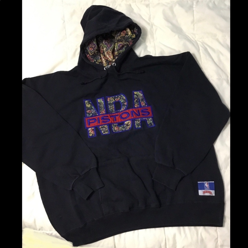 Detroit Pistons NBA Floral Embellished Hoodie
